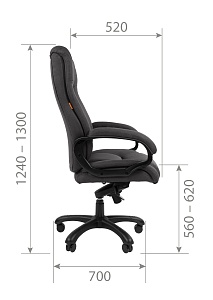 Офисное кресло CHAIRMAN 410, ткань, серый (механизм мультиблок)